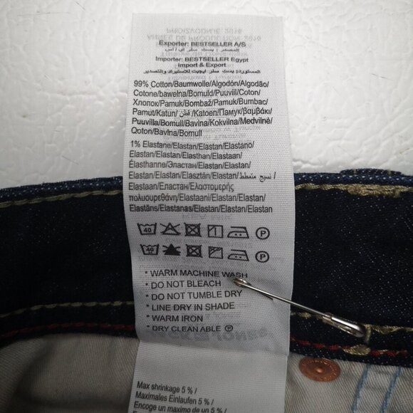 Jack & Jones Regular Fit Men's Size 29/32 Clark Dark Wash Button Fly Jeans - Picture 11 of 15